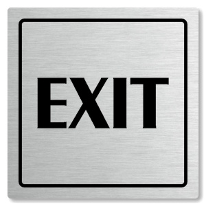 Exit, 100x100mm, stříbrná, Arizona